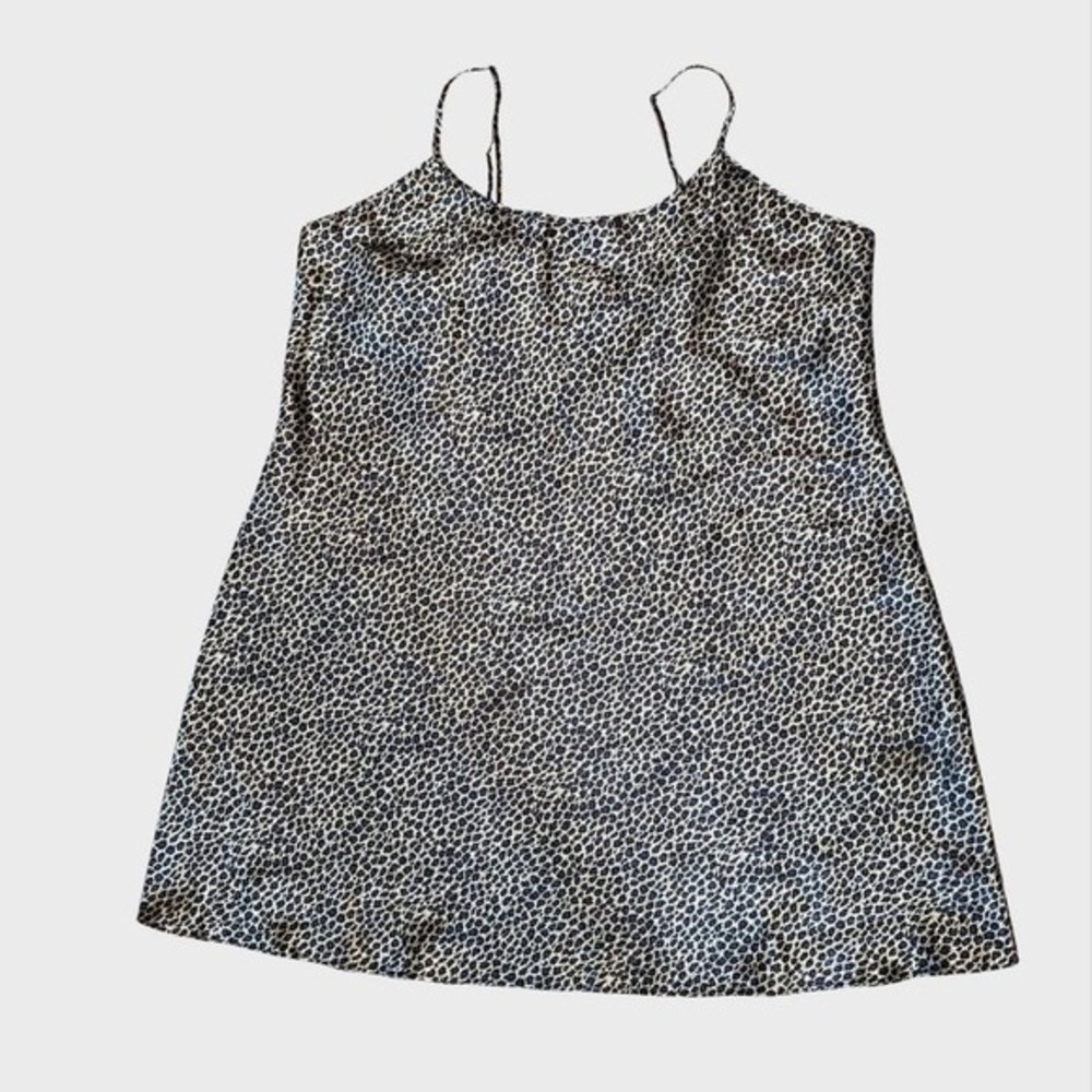 Indie sleaze XL Cheetah Leopard Print Satin Slip‎ Dress  90's Slip Dress Grunge - Picture 2 of 5